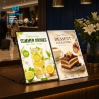 Boîte à lumière publicitaire ultra-mince rétroéclairée pour affiches, affiches de films, menus, écran LED intérieur, cadre photo LED, boîte à lumière en cristal