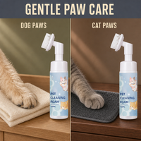 Mousse nettoyante pour pattes d'animaux, formule végétale best-seller, sans rinçage, 150 ml, pour nettoyer et prendre soin des pattes des chats et des chiens