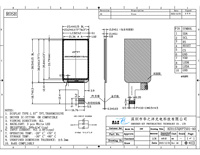 Resolusi 200*320 IPS Sudut Pandang Penuh 300cd/m2 Antarmuka QSPI Modul LCD TFT 1,57 Inci Pengontrol ST7789P3