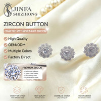 Exquis gros en vrac résine haute qualité strass perle Zircon boutons ronds cristal pour femmes accessoires de vêtement