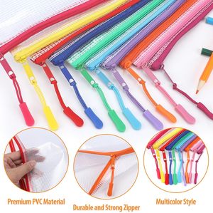 A3 Lager Size Plastic Mesh Bags with Zipper Packaging <strong>Document</strong> File Bag Home Organizer Pouch File <strong>Folder</strong> for <strong>Travel</strong> Storage - Product Image 2