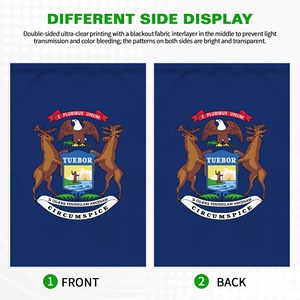 Wholesale Custom 12x18 Inch Garden Flag Double Sided American Michigan Elk Moose Great Lakes Design Outdoor Porch Flag - Product Image 3