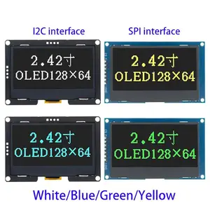 2.4" 2.42 inch 128x64 OLED LCD Display Module SSD1309 12864 7 Pin SPI/IIC I2C Serial Interface for C51
