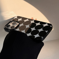 Coque de téléphone brillante au design premium, coque personnalisée en forme de cercle pour iPhone 18 Pro Max 16 13 12 11