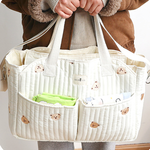 Bolsa Organizadora de Pañales para Bebé y Mamá, Venta al por Mayor de Fábrica, Bolso de Mano Portátil, Bandolera, Bolsa de Viaje, Bolso Tote Resistente - Product Image 1