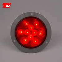 Feu arrière LED rond intégré de 4 pouces, feu stop, feu de position, feu de direction pour camion remorque 12v 24v, feu arrière étanche