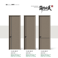 Porte intérieure en bois insonorisée à installation facile, peinte au carbone cristallin, pour bâtiments commerciaux, disponible en gros