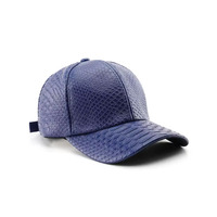 Casquette de baseball tendance de qualité supérieure à 6 panneaux avec visière incurvée, motif crocodile, en PU structuré, élégante et ajustable