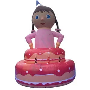 博扬新推出尼斯设计荷兰充气女孩娃娃蛋糕气球生日派对