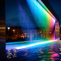 Cascade d'eau musicale DMX personnalisable et contrôlée, rideau d'eau artificiel pour intérieur