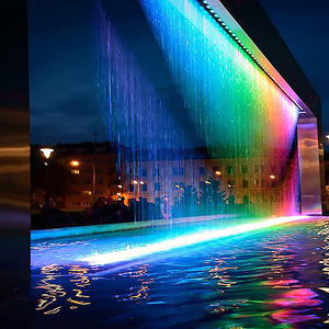 Cascada <span class=keywords><strong>de</strong></span> Agua Artificial para Interiores con Control DMX y Personalización Exclusiva, Cortina <span class=keywords><strong>de</strong></span> Agua Musical - Product Image 1