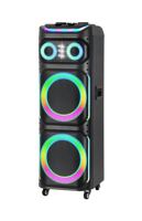 Haut-parleur d'extérieur USB OEM JBR-1231, 12 pouces, grand bouton, 80W, 100 aimants, basses+aigus, avec microphone sans fil à double charge pour DJ