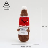 Porte-clés créatif en peluche crocheté à la main, thème Hamburger, Frites, Hot-dog, Cola, petite taille, pour enfants de 5 à 7 ans
