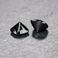 Moissanite noire de laboratoire, taille coussin, forme oreiller carrée, pierre précieuse en vrac, pierre centrale pour bagues, certifiée CAL, tailles 3x3mm-9x9mm