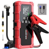 12V Tragbarer Auto- & Motorrad-Starthilfe mit Luftpumpen-Kompressor 6000A Spitzenstrom USB-C/USB-A Ausgang Notfall-Powerbank