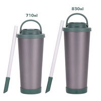 Gobelet en titane pur Ti 40% plus léger, maintien au froid 24h, double isolation, avec paille, approuvé FDA, support ODM, expédition rapide, en stock, vente chaude
