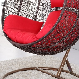 Silla Columpio Moderna de Mimbre Sintético para Exteriores con Soporte, Cojín Impermeable en Forma de Huevo para Hotel, Gimnasio, Parque, Dormitorio, Uso Junto a la Piscina - Product Image 6