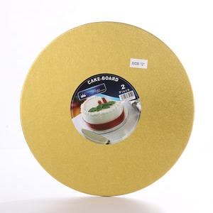 ขนาดกระดาษแข็งสีทองขนาดใหญ่ขนาด Scalloped Round Shape ฟอยล์เค้กสำหรับงานแต่งงาน - Product Image 4