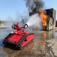 Plateforme robotisée sur chenilles pour la lutte contre les incendies, en matériau Q235, haute stabilité, absorption des chocs, fonctionnement facile, transmission d'images à distance