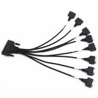 Kabel Serial konsol Game kustom DB62 D-SUB 62PIN ke 8x DB9 konektor D-SUB dudukan Panel depan