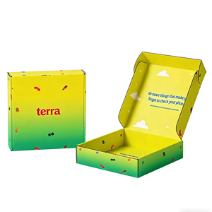 Boîte en carton écologique robuste avec fermeture magnétique, finition mate dégradée, forme personnalisable et poignée pour centres commerciaux - Product Image 1