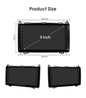 9 "écran tableau de bord Carplay Android Auto 2 Din lecteur multimédia de voiture pour Mercedes Benz classe B 2005 - 2011