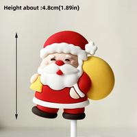 Ensemble de décorations de gâteau de Noël en plastique : figurines Père Noël, bonhomme de neige, sapin, boîte cadeau, chaussette – Fournitures de fête de Noël pour adolescents