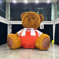 Ours en peluche gonflable personnalisé, grande sculpture gonflable en forme d'ours avec t-shirt imprimé pour publicité, personnage de dessin animé gonflable