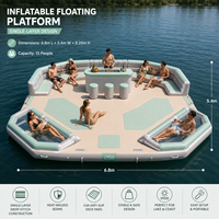 Plateforme de parc aquatique gonflable OEM ODM avec toboggan et ponton de relaxation pour la location en resort, vente en gros et exportation