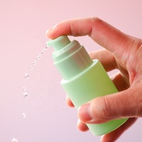 Botol Kaca Silinder Kosong 1oz 30ml Warna Sesuai Pesanan Dengan Pompa Lotion untuk Serum Perawatan Kulit, Lotion Wajah, dan Foundation Cair