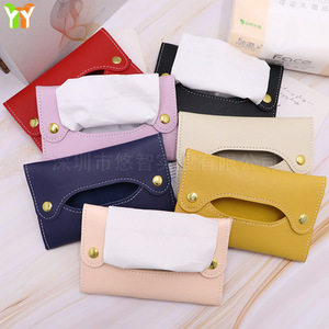 <b>Mini</b> baby tissue box/paper holder, PU leather wet wipes <b>bag</b>/paper cover, portable small pack. - Product Image 1