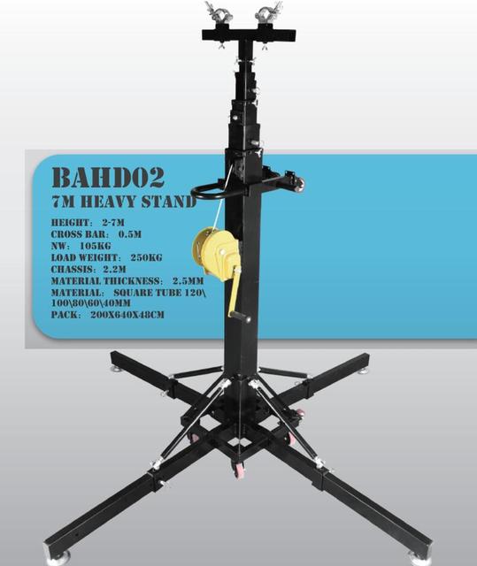 BAHD02 Professional 7 Meter Height Adjustment Hand Lift Super Heavy Stage Truss Light Audio Speaker Stand