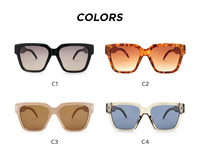 Lunettes de soleil tendance 2026 de créateur, surdimensionnées, carrées, dégradées, pour hommes et femmes, avec logo personnalisé en usine, vente en gros