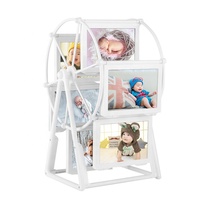 Cadre commémoratif décor d'art à la maison cadre photo rotatif de grande roue debout 5 pouces mariage enfants cadre photo rotatif