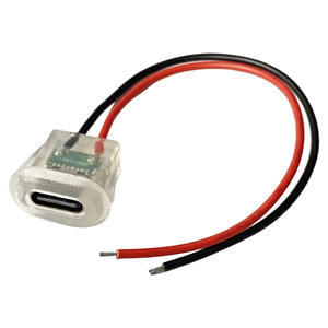 半透明<span class=keywords><strong>USB</strong></span> Type-Cジャック スナップフィットパネルマウント クリア<span class=keywords><strong>USB</strong></span> Type-Cソケット（インジケーター付き） - Product Image 3