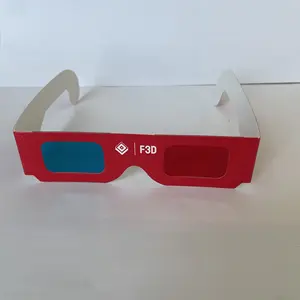 Пользовательские печатные анаглиф 3D бумажные очки картонные 3D игровые очки вид красный синий 3D очки для кино