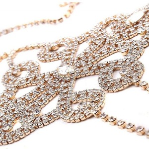 Bijoux fantaisie, nouvelle chaîne <span class=keywords><strong>de</strong></span> corps sexy en cristal et strass, chaîne <span class=keywords><strong>de</strong></span> poitrine géométrique incrustée <span class=keywords><strong>de</strong></span> diamants, vente en gros - Product Image 6