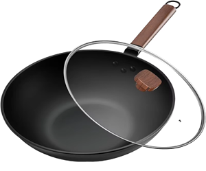 电燃气炒锅用不粘碳钢平底中国炒锅全炉灶感应炒锅 - Product Image 1