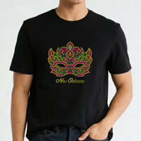 Transferts de strass personnalisés, design Mardi Gras, transferts de strass pour t-shirts