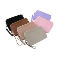 Pochette de rangement en silicone personnalisée avec fermeture éclair, sac de voyage portable, étui de rangement étanche pour accessoires, OEM ODM