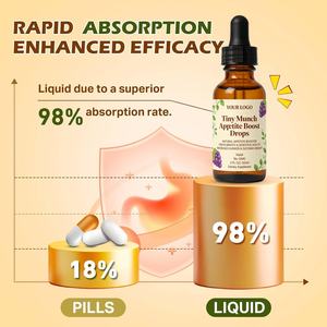 Complément alimentaire pour la prise de poids à base de probiotiques en marque privée, stimulant l'appétit, gouttes liquides, santé des enfants, favorise la digestion, sans OGM - Product Image 5
