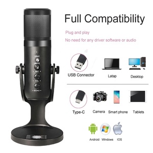 Microphone professionnel à condensateur de Studio USB, pour enregistrement, ordinateur de bureau, petit col - Product Image 4