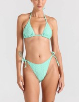 Fabricant de bikinis sur mesure, ensemble de bikini triangle en jacquard Repreve, bretelles ajustables, coupe haute, bikini 2 pièces, vêtements de bain