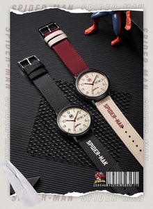 <span class=keywords><strong>ดิสนีย์</strong></span>ของแท้ OEM แฟชั่นแบรนด์ สายนาฬิกาหนังถักไนลอนยืดหยุ่นขนาด 20 มม. สำหรับผู้ชายและผู้หญิง นาฬิกาควอตซ์ลายสไปเดอร์แมน - Product Image 2