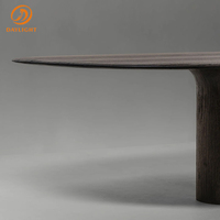 Table basse ovale basse durable, meubles de salon mobiles avec motif rectangulaire/carré pour l'entrée de la maison