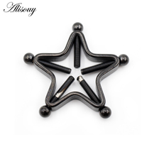 Alisouy 1pc Acier Inoxydable Sexy Femmes Étoile Vis Pinces à Mamelon Faux Piercing Bijoux Non Piercing Mamelon Anneau Bouclier