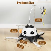 Jouet intelligent 3-en-1 pour chat avec jeu Whack-a-Mole, papillon rotatif et baguette à plumes, jouet interactif automatique pour plusieurs chats