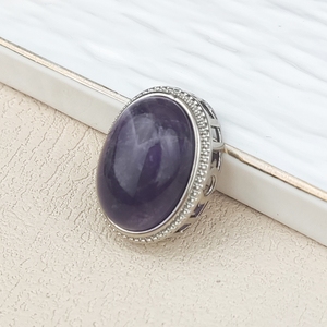 Erstaunliche Edelstein perlen Ovaler Stein Silber <span class=keywords><strong>Magic</strong></span> Box Natur kristall Amethyst Rosenquarz Tiger Eye Spacer Perle für die Schmuck herstellung - Product Image 4