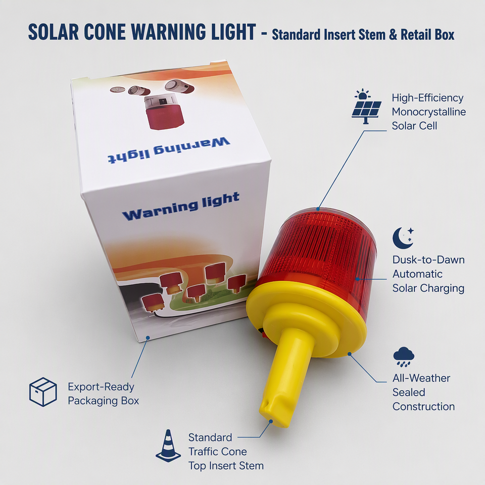 Solar Powered LED Traffic Light Strobe Warning Light with High ...