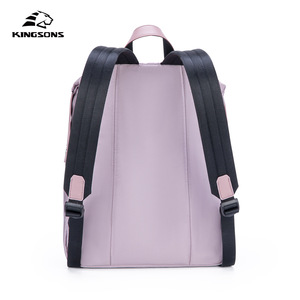 Kingsons Women's Casual <b>Backpack</b> <b>Large</b> Capacity Ultra Light Solid Color Everyday Use Shoulder Bag Pink Green Blue Champagne - Product Image 2